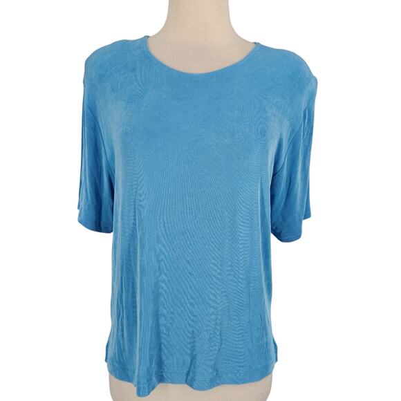 Vintage Santana Knit Short Sleeve Blouse Top Size Medium - Picture 1 of 5